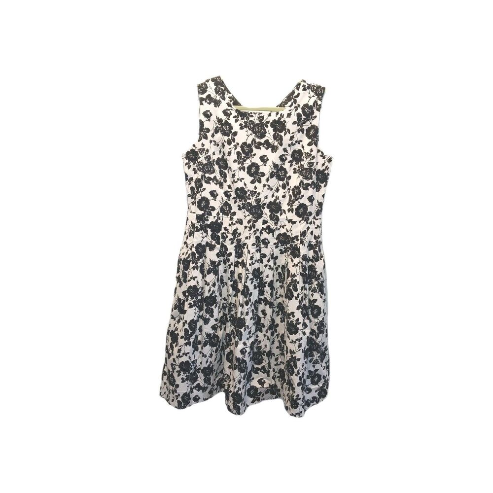 Chadwick's Vintage Floral Sleeveless Dress Size 12 Petite
